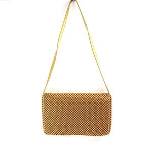 Nytlites Beaded Handbag Women Yellow Satin Evening Lined Purse Shoulder Bag